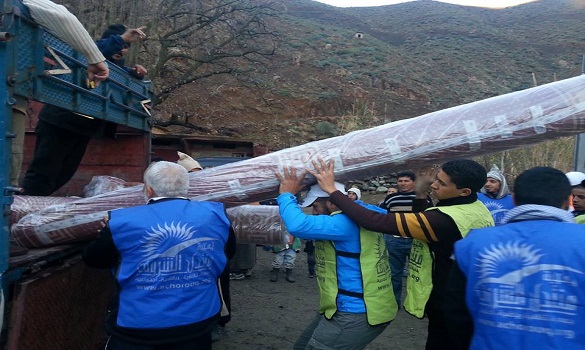 منتدى الشروق يحط قافلة مساعداته بدوار تماترت ستي فاطمة