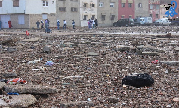 مدّ بحري جديد يضرب ساحل حي سيدي موسى بمدينة سلا