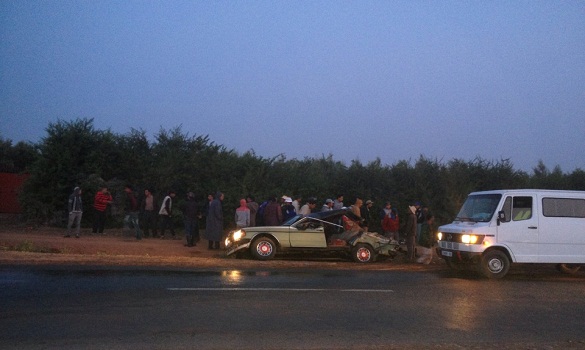 حادثة سير مروعة راح ضحيتها سبعة قتلى وعدد من الجرحى بالعطاوية 