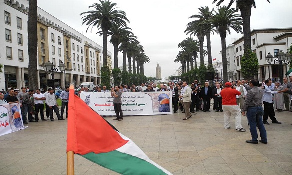 مع المقاومة ضد التطبيع.. وقفة الرباط في الذكرى 66 للنكبة..