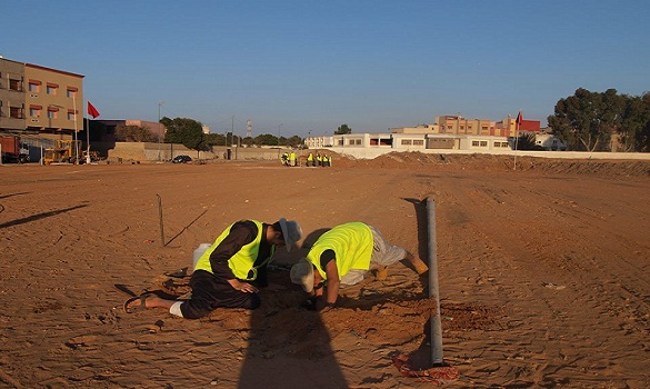 تهيئة أكبر مصلى في مدينة سلا بحي الانبعاث استعدادا لتراويح ليالي رمضان