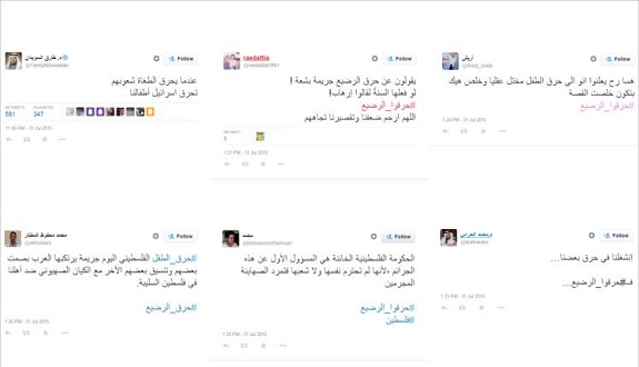 حرق الرضيع دوابشة على يد مغتصبين صهاينة يشعل غضب المغردين