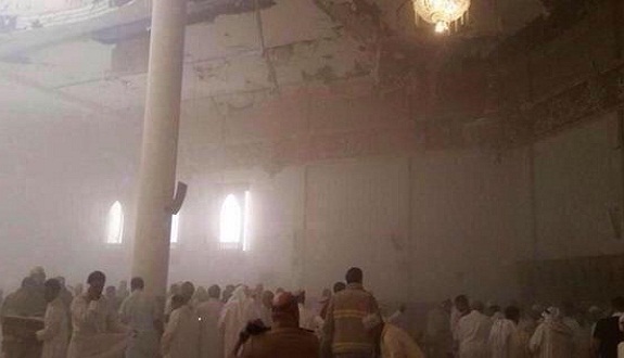 17 قتيلا في تفجير بمسجد المركز الأمني بعسير (صور أولية)