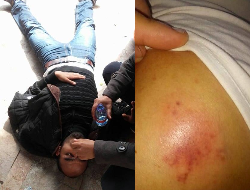 تدخل أمني عنيف اليوم في حق الأساتذة المرسبين في ساحة البريد بالرباط