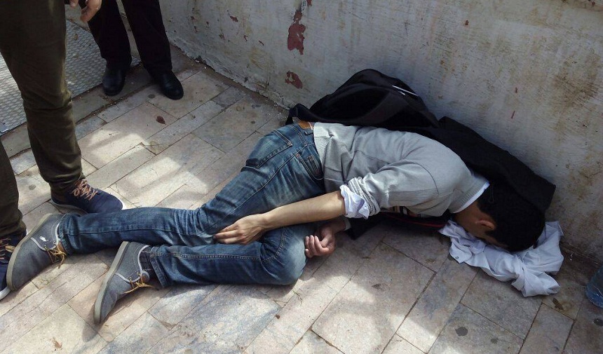 تدخل أمني عنيف اليوم في حق الأساتذة المرسبين في ساحة البريد بالرباط