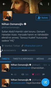 حفيدة السلطان عبد الحميد تعلق على نتائج الاستفتاء بتركيا