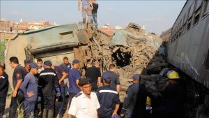 ارتفاع ضحايا تصادم قطارين شمالي مصر إلى 36