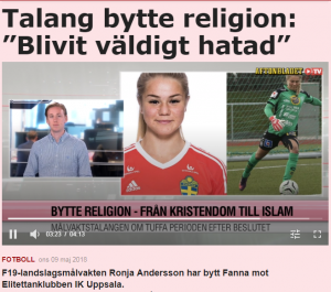 حارسة مرمى منتخب السويد بعد اعتناقها الإسلام: تعرضت لحملة كراهية وأستعد لصيام رمضان