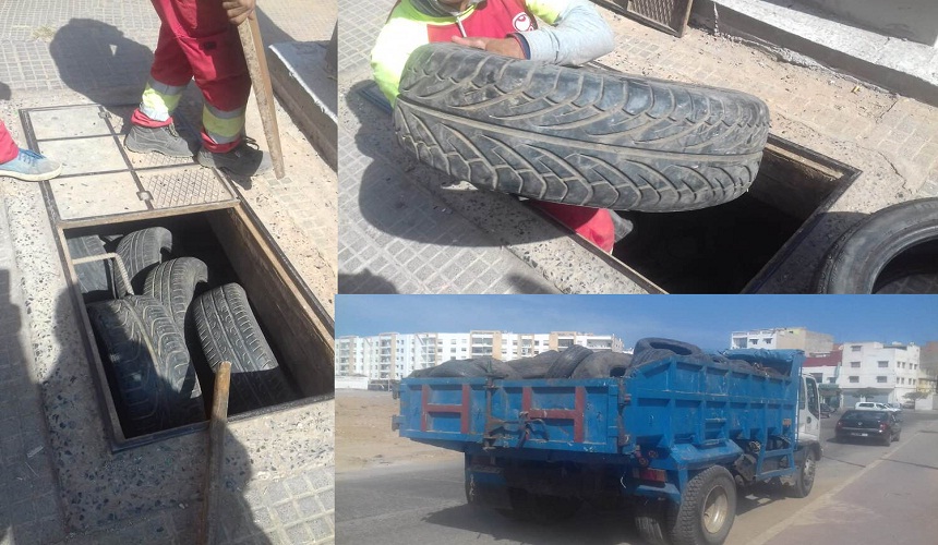 بالصور.. حجز عشرات العجلات المطاطية بسلا كانت مخبأة لإحراقها ليلة عاشوراء