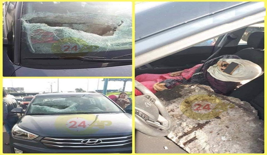 صور.. مصرع سيدة وإصابة ابنتها إثر سقوط جزء من قنطرة على سيارتهما بالدار البيضاء