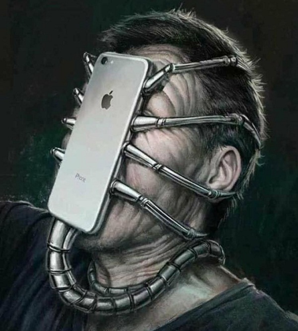 صورة.. سيطرة الهواتف على الحياة