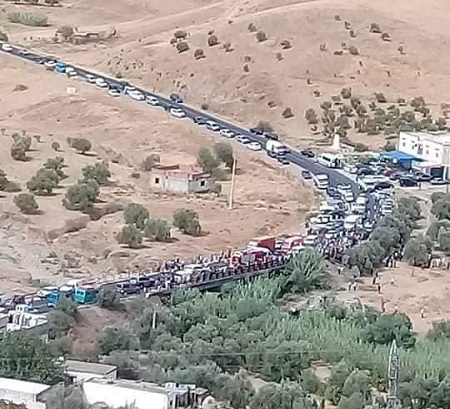 صور مؤلمة لضحايا حادثة انقلاب حافلة ركاب قرب مدينة تاونات