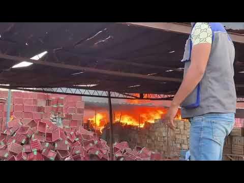 إندلاع حريق مهول بسوق الجملة بمراكش