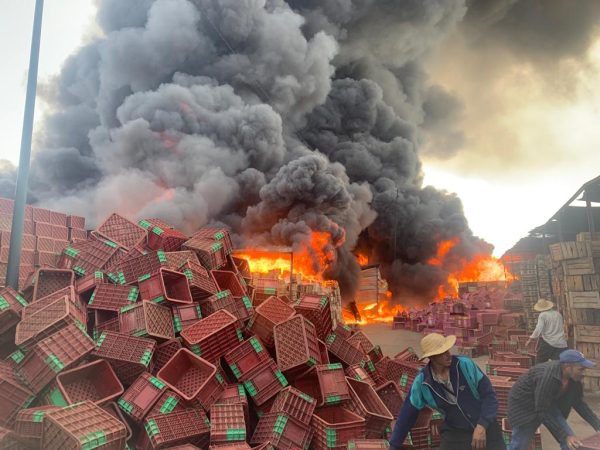 إندلاع حريق مهول بسوق الجملة بمراكش