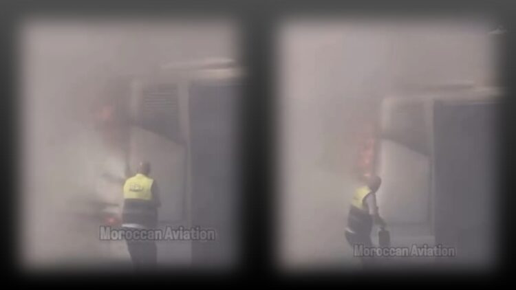 حريق بحافلة ركاب قرب طائرة للخطوط الملكية المغربية بمطار محمد الخامس