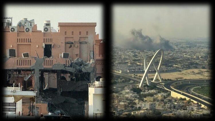 تصاعد أعمدة دخان في سماء الدوحة قرب مقر وفد حماس المفاوض بشأن غزة