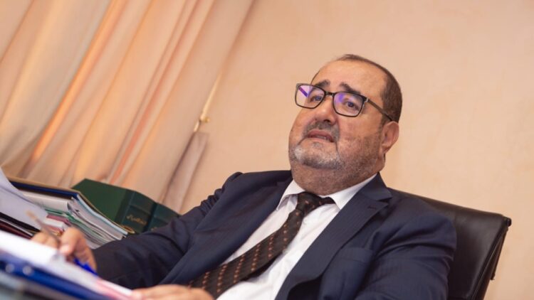 إدريس لشكر الكاتب الأول لحزب الاتحاد الاشتراكي خلال لقاء سياسي بالرباط