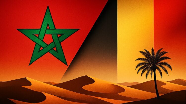 علم المغرب وبلجيكا، الصحراء المغربية