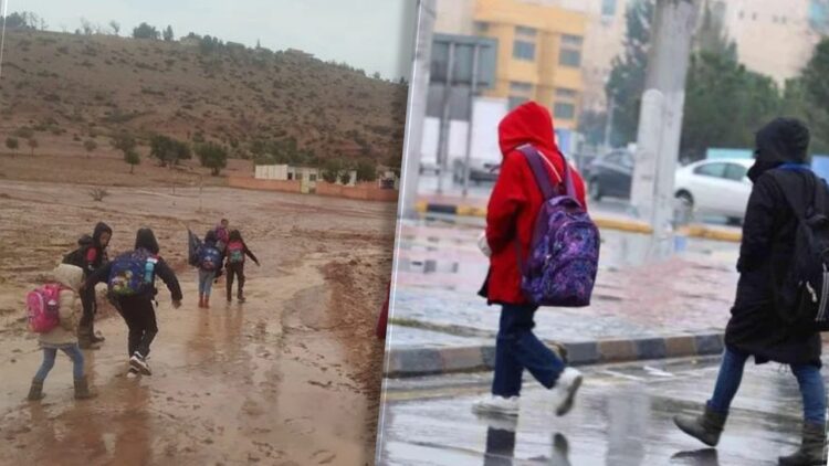 مؤسسة تعليمية بالناظور بعد قرار تعليق الدراسة بسبب سوء الأحوال الجوية