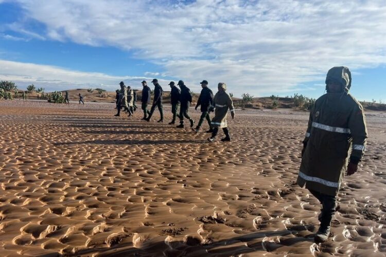 عمليات بحث عن مفقودين بعد سيول وادي فزو بإقليم تنغير