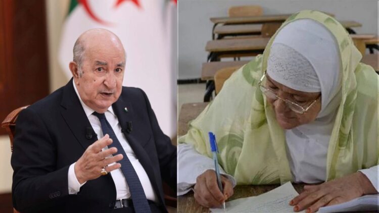 لقطة من تصريح عبد المجيد تبون حول الأمية في الجزائر