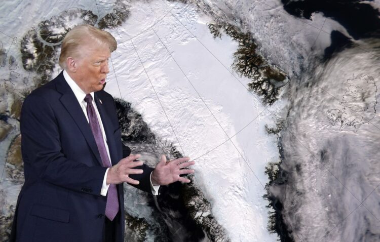 دونالد ترامب خلال تصريح بشأن غرينلاند والقطب الشمالي