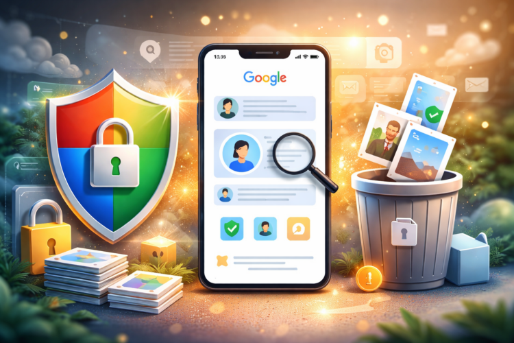 واجهة أدوات الخصوصية في جوجل لتتبع النتائج المتعلقة بالمستخدم وإزالة الصور الخاصة