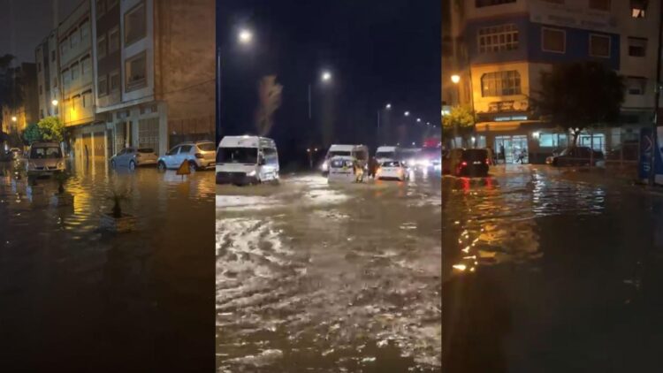 أمطار غزيرة بطنجة بسبب عاصفة مارتا والمنخفض الأطلسي