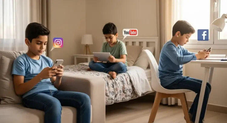 الأطفال ومواقع التواصل الاجتماعي